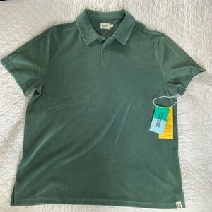 *NWT* Fair Harbor Ravello Terry Polo, Men’s Large, Seapine Green
